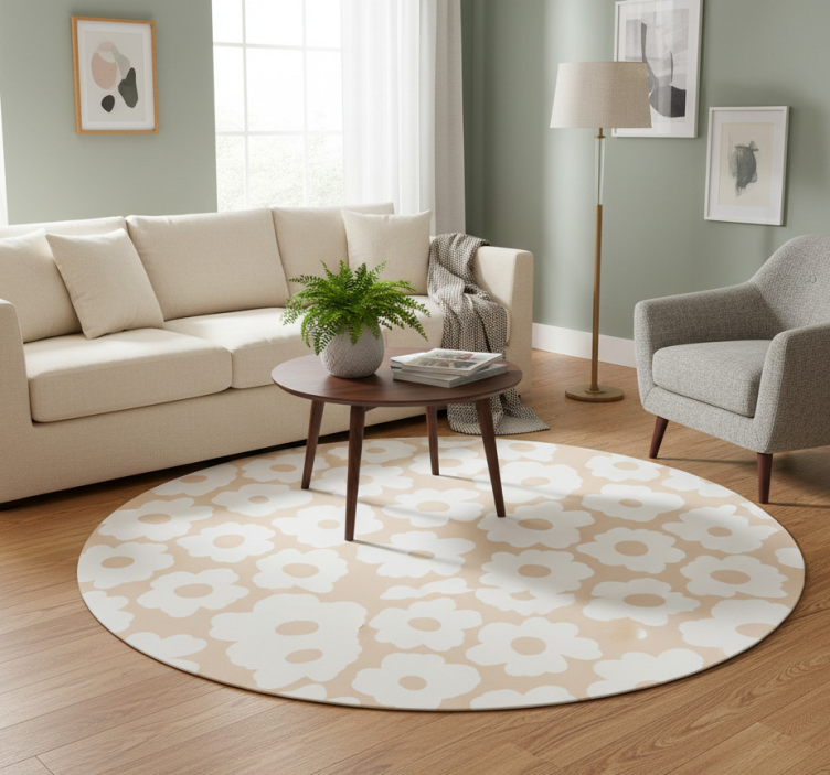 Tapete vinílico flores e plantas papoila branca - TenStickers