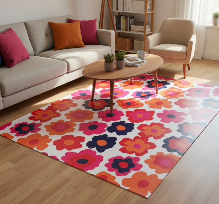 Tapete vinílico flores e plantas papoila vermelha - TenStickers