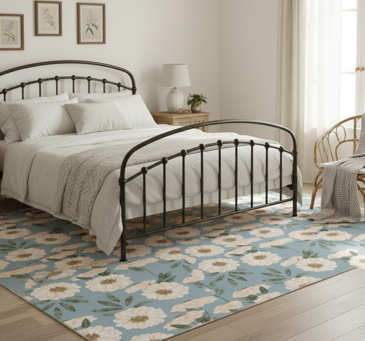 Tapete vinílico flores e plantas pintura exótica - TenStickers