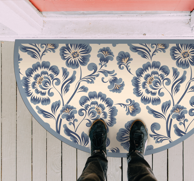 Tapete vinílico flores e plantas realçador de entrada - TenStickers