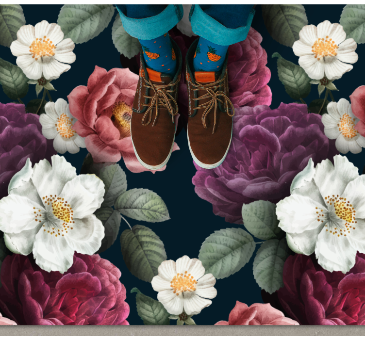 Tapete vinílico flores e plantas sofisticação botânica - TenStickers