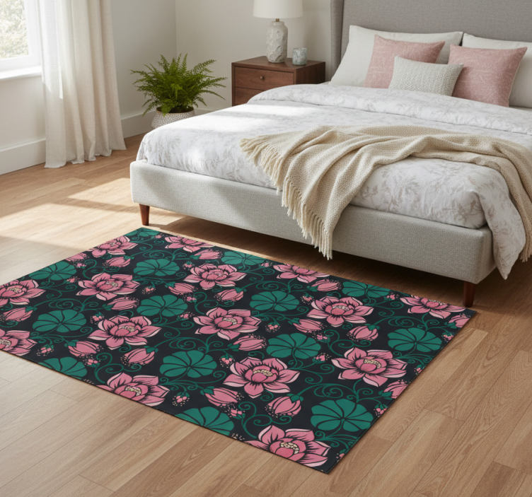 Tapete vinílico flores e plantas trepadeiras floridas - TenStickers