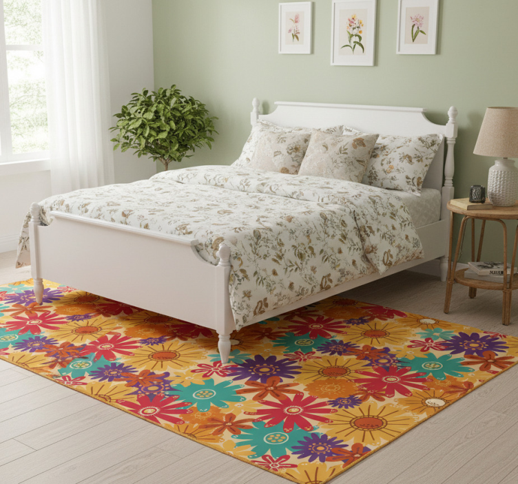 Tapete vinílico flores e plantas um monte de flores - TenStickers