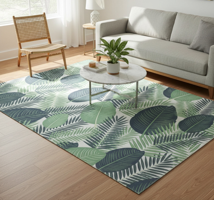 Tapete vinílico flores e plantas vegetação verde selva - TenStickers