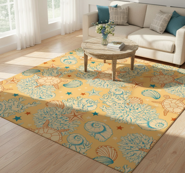 Tapete vinílico flores e plantas vida marinha - TenStickers