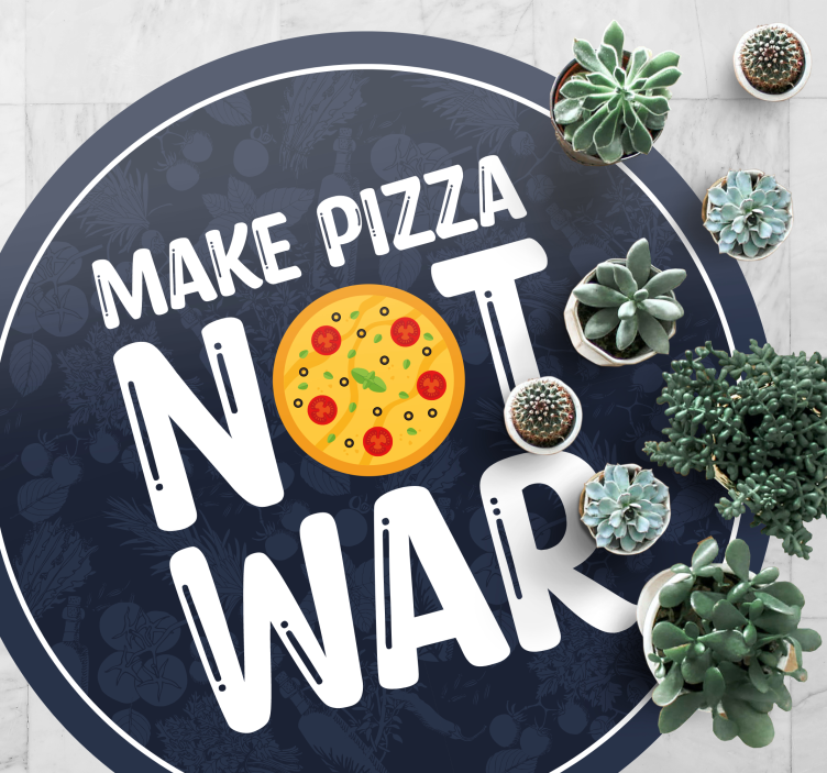 Tapete vinílico frases e textos não faça pizza - TenStickers