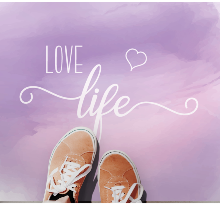 Tapete vinílico frases e textos prezar a existência - TenStickers