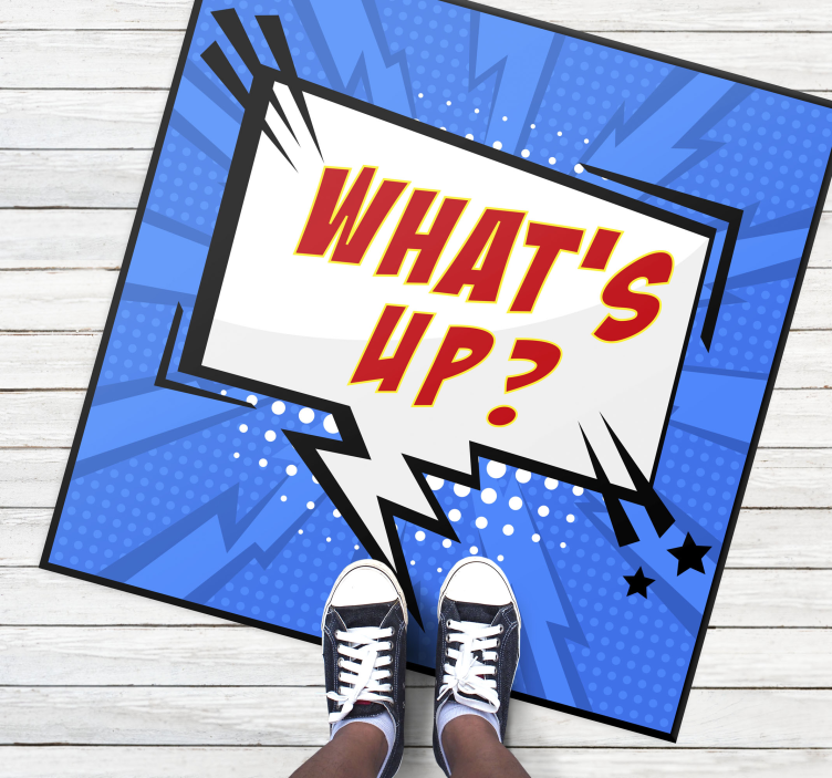 Tapete vinílico frases e textos saudação de balão cômico - TenStickers