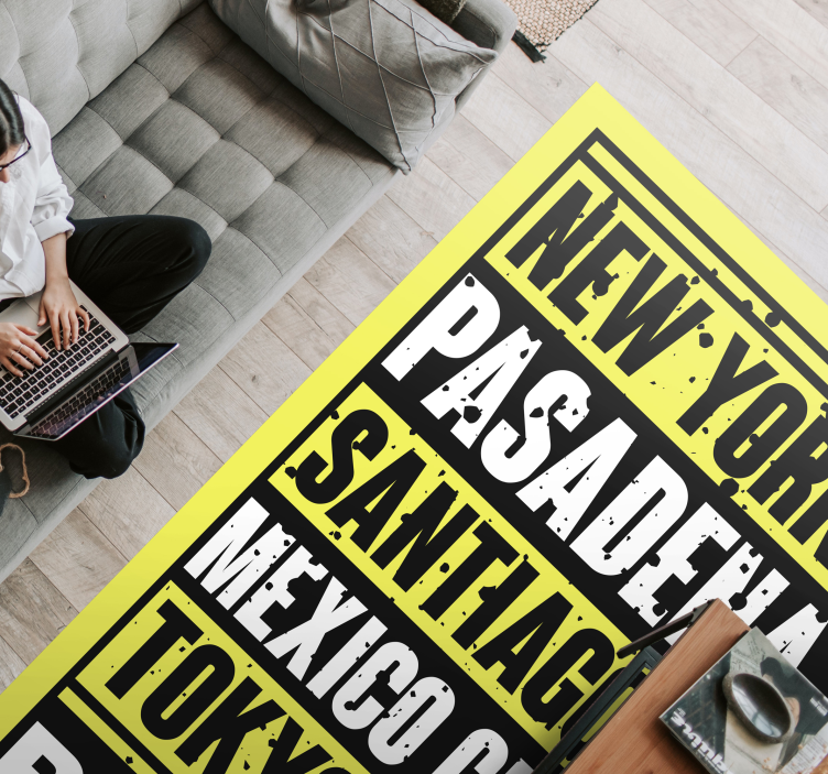 Tapete vinílico frases e textos sobre cidades - TenStickers