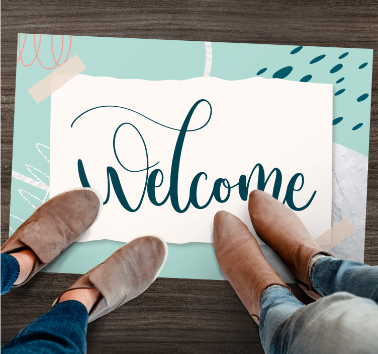 Tapete vinílico de frases e textos texto de entrada elegante - TenStickers