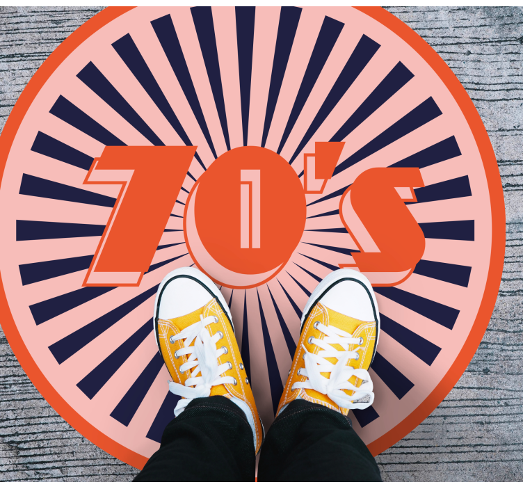 Tapete vinílico vintage toque retrô dos anos 70 - TenStickers