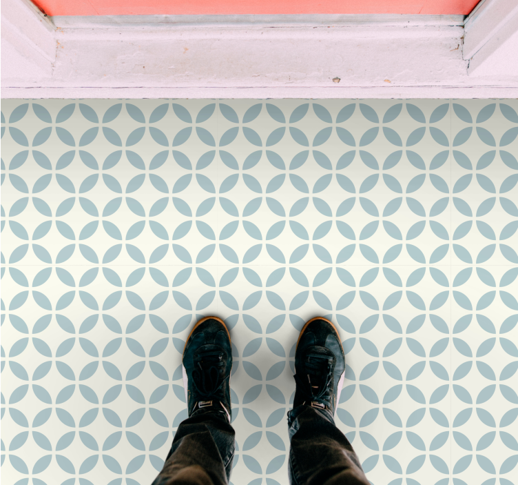 Tapete vinílico azulejos azulejo com padrão circular - TenStickers