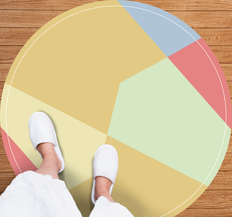 Tapete vinílico geométricas blocos de cores angulares - TenStickers