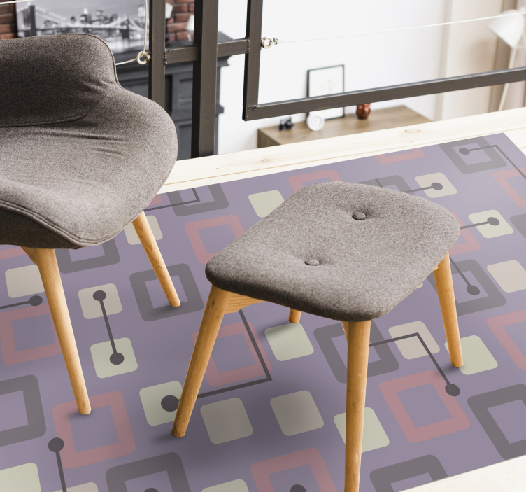 Tapete vinílico geométricas circuito geométrico - TenStickers