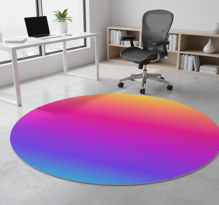 Tapete vinílico geométricas círculo gradiente colorido - TenStickers