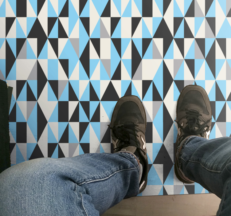 Tapete vinílico geométricas com motivo triangular - TenStickers