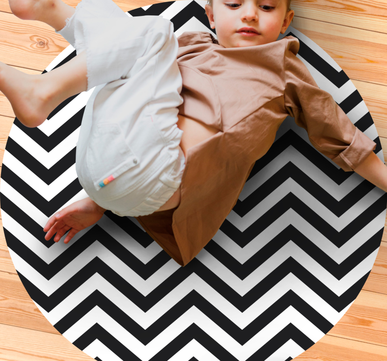 Tapete vinílico geométricas com padrão chevron - TenStickers