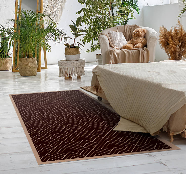 Tapete vinílico quarto composição preta - TenStickers