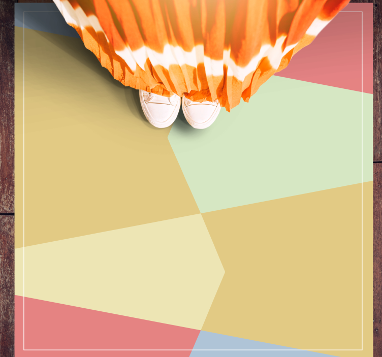 Tapete vinílico geométricas composição geométrica vibrante - TenStickers