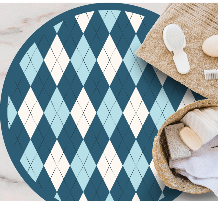 Tapete vinílico geométricas elegância com padrão de diamante - TenStickers