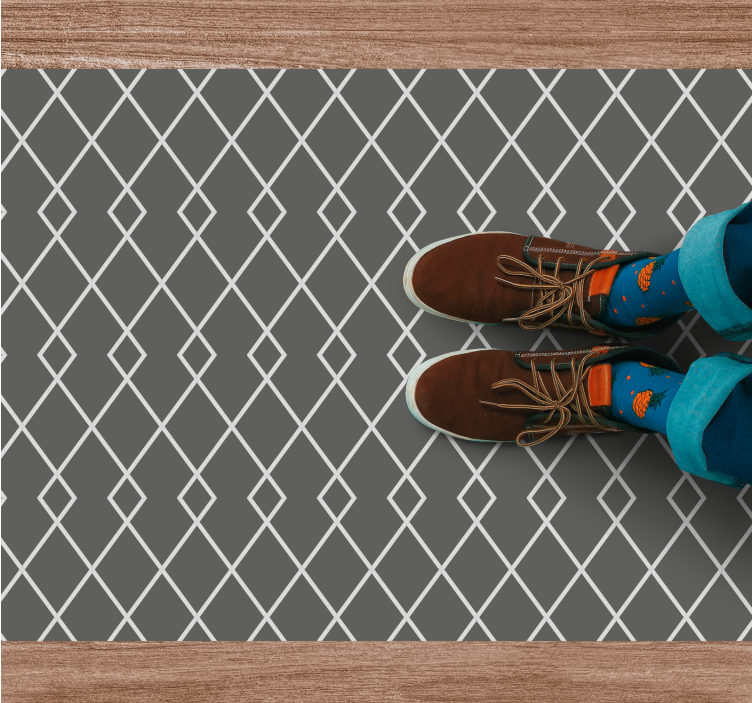 Tapete vinílico geométricas elegante arranjo de diamantes - TenStickers