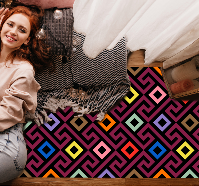 Tapete vinílico geométricas estilo animado - TenStickers