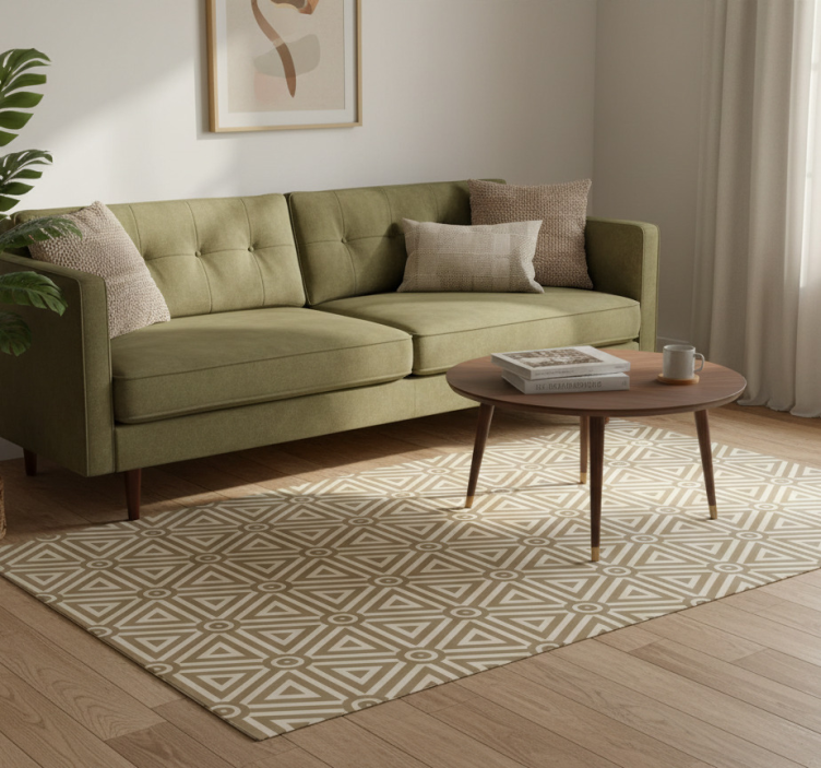 Tapete vinílico geométricas estilo retrô vintage - TenStickers