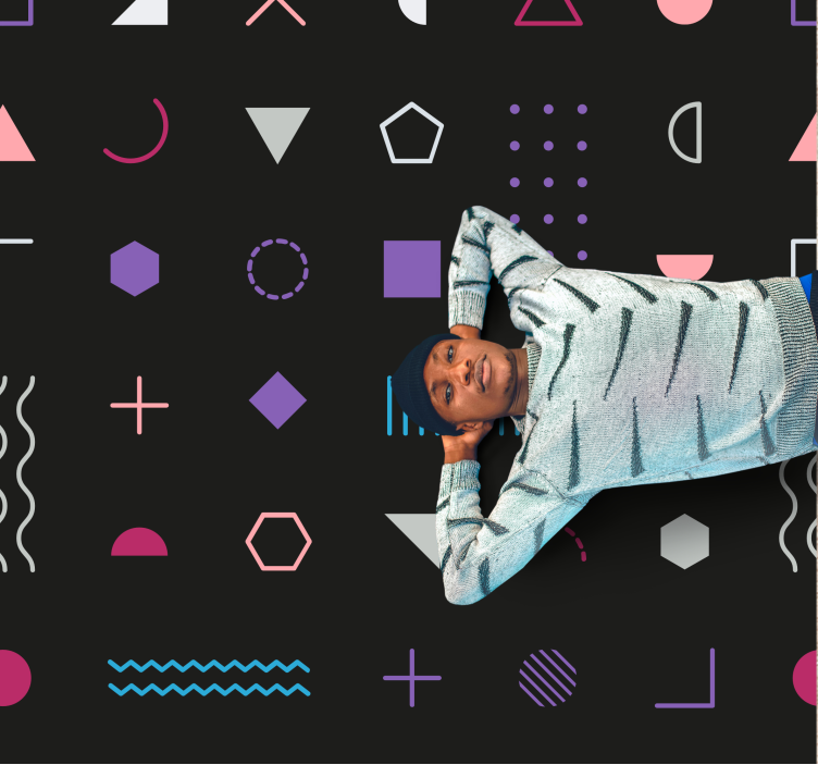 Tapete vinílico geométricas exibição de formas lúdicas - TenStickers