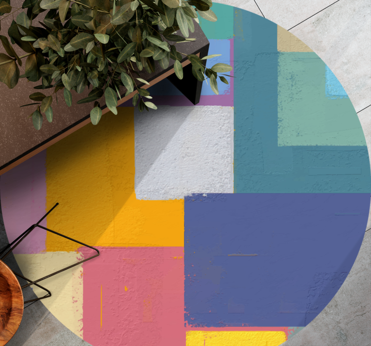 Tapete vinílico geométricas figuras geométricas vivas - TenStickers