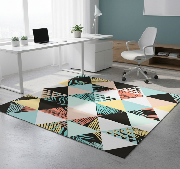 Tapete vinílico geométricas triângulos da selva - TenStickers