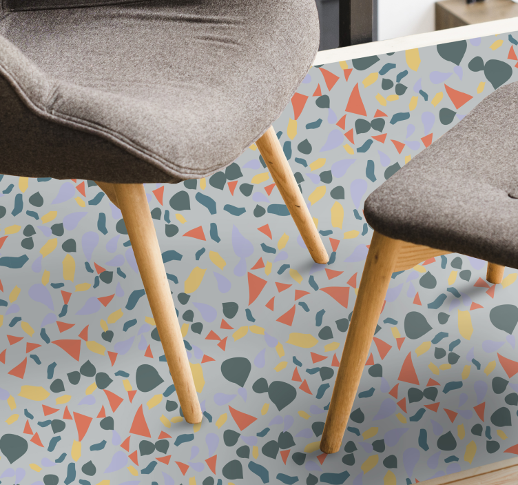 Tapete de vinil mármore formas abstratas vibrantes - TenStickers