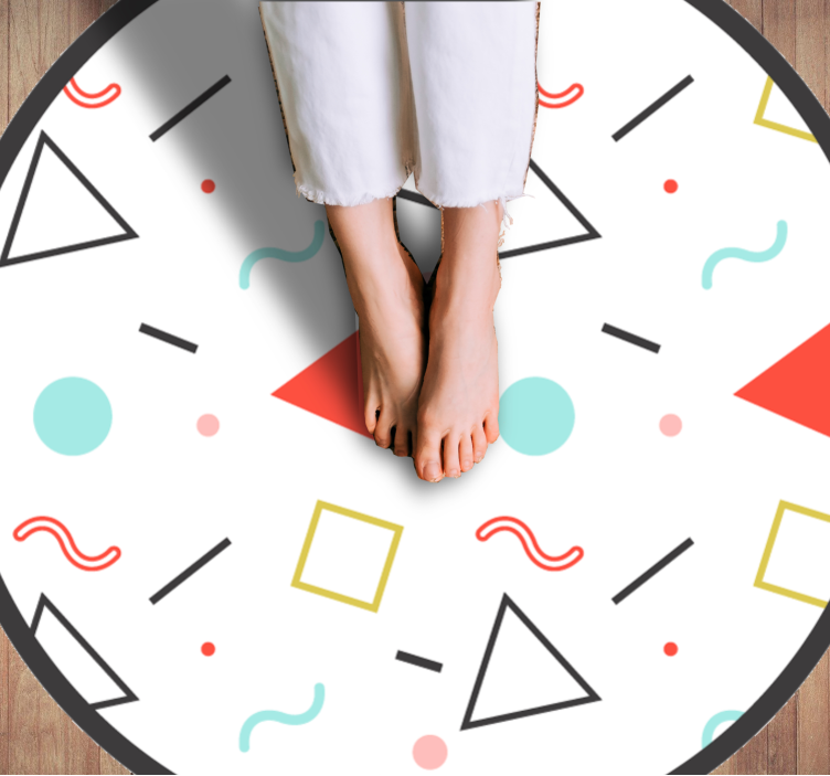 Tapete vinílico geométricas formas coloridas geométricas - TenStickers