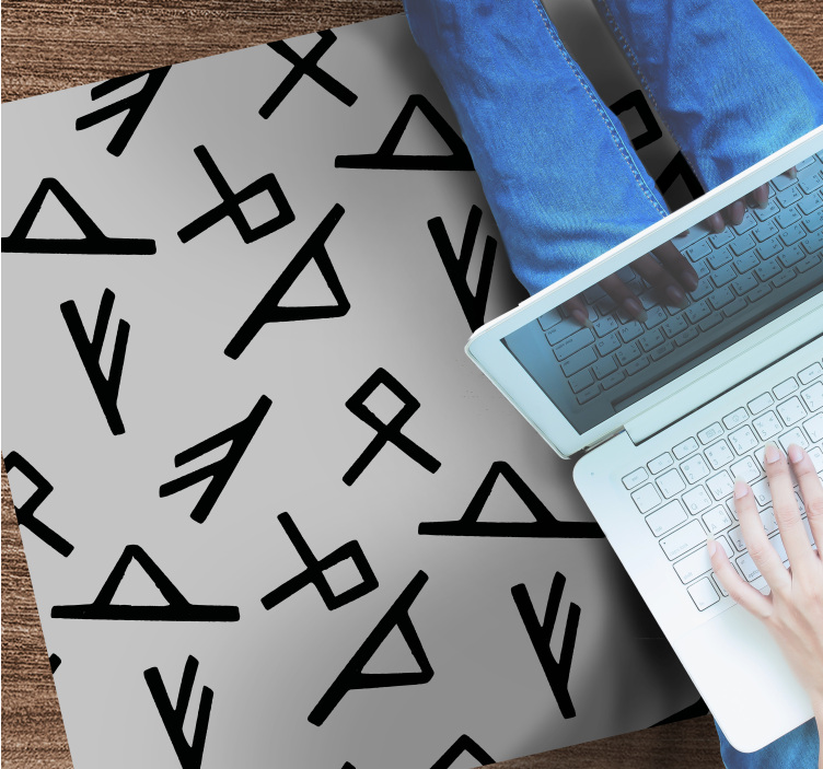 Tapete vinílico geométricas formas pretas elegantes - TenStickers