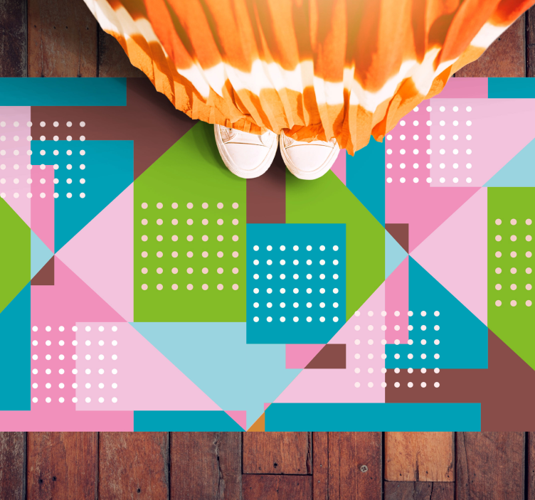 Tapete vinílico geométricas fusão de formas geométricas - TenStickers