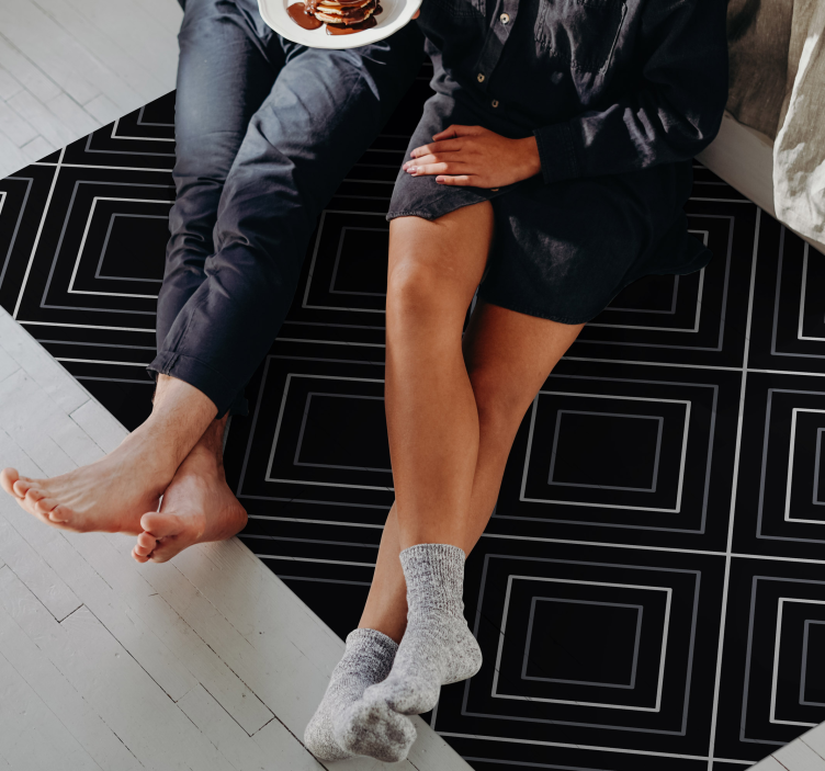 Tapete vinílico geométricas geométrico monocromático - TenStickers