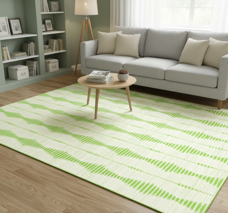 Tapete vinílico geométricas ikat verde rabaul - TenStickers