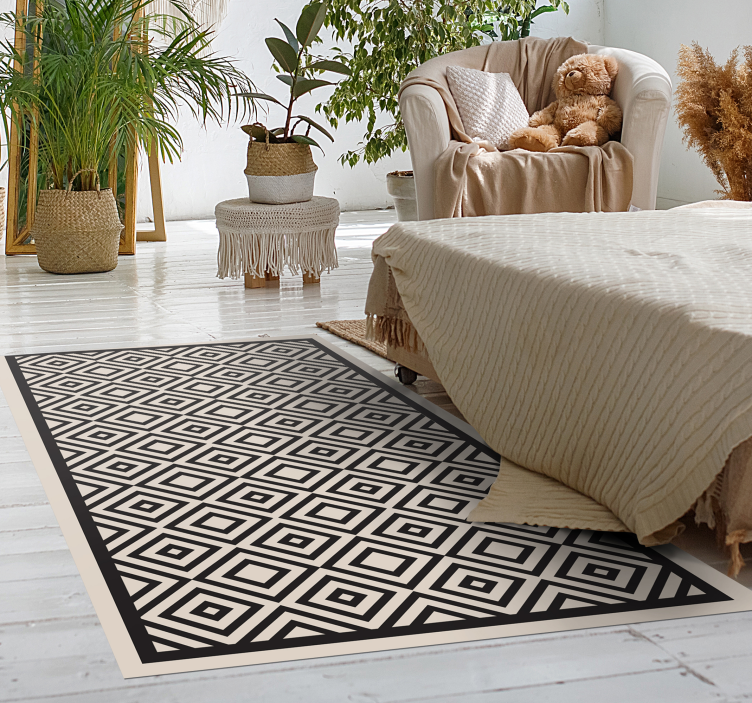 Tapete vinílico geométricas jogo de padrão de diamante - TenStickers