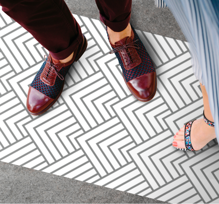 Tapete vinílico de formas geométricas labirinto geométrico - TenStickers