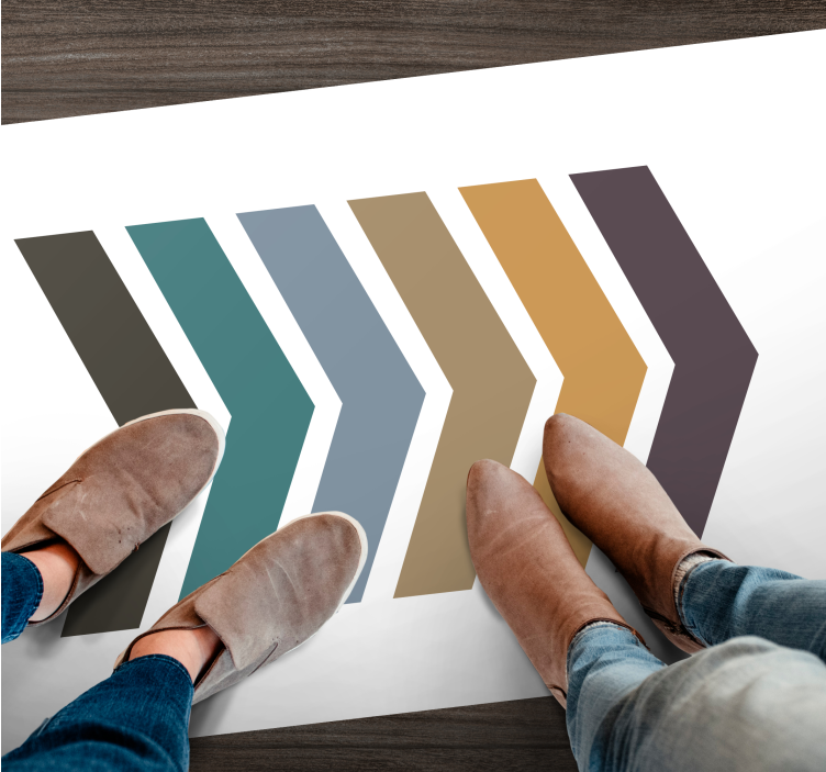 Tapete vinílico minimalista listras com padrão chevron - TenStickers