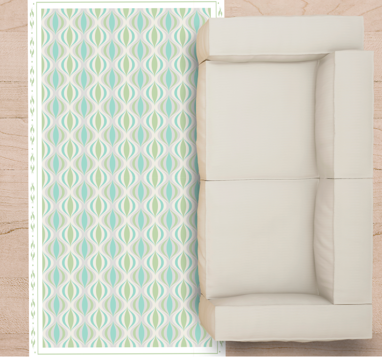 Tapete vinílico azulejos motivo curvilíneo - TenStickers