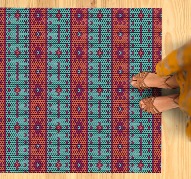 Tapete vinílico etnicas motivo geométrico animado - TenStickers