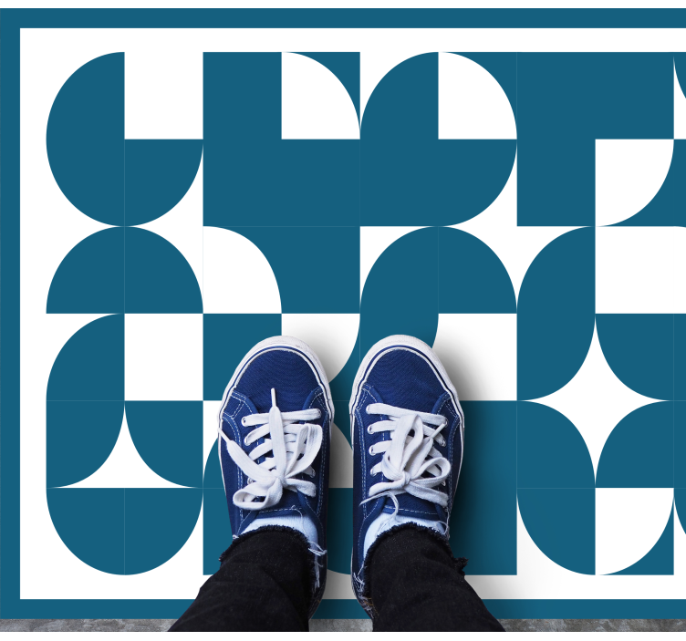 Tapete vinílico geométricas motivo abstrato azul - TenStickers