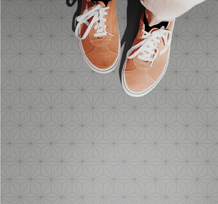 Tapete vinílico azulejos motivo geométrico cinza - TenStickers