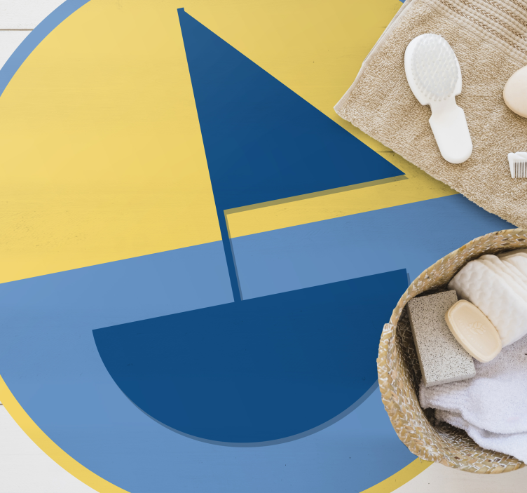 Tapete vinílico geométricas motivo geométrico de veleiro - TenStickers