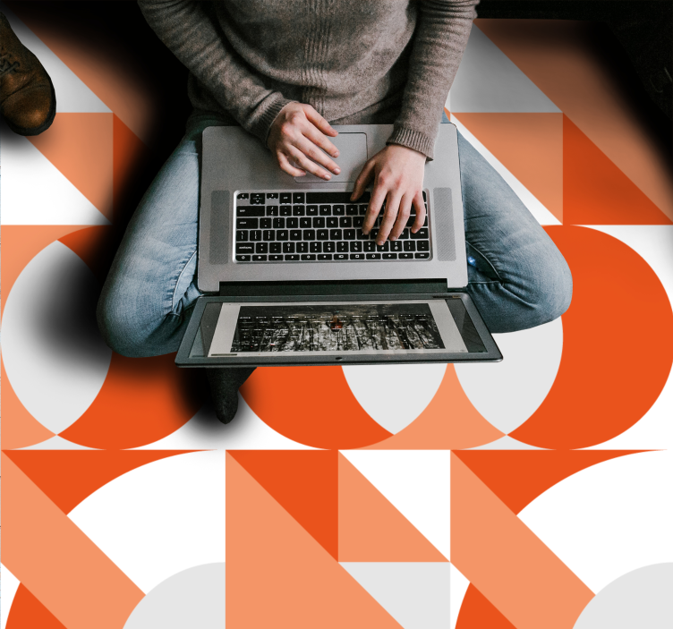 Tapete vinílico geométricas motivo geométrico retrô - TenStickers