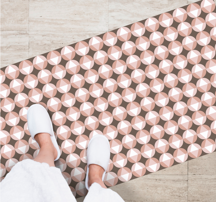 Tapete vinílico casa de banho motivo geométrico rosa - TenStickers