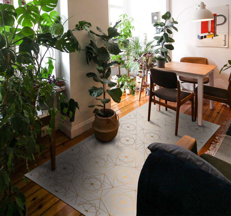 Tapete geométricas padrão abstrato linhas - TenStickers