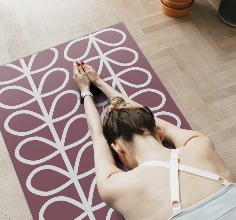 Tapete vinílico geométricas padrão de folhas abstratas - TenStickers