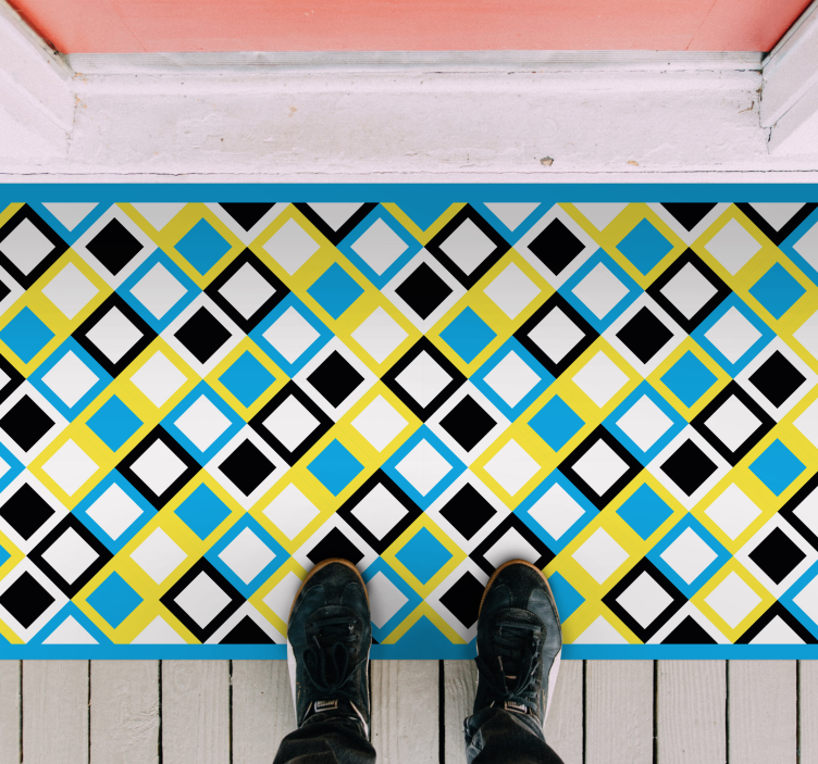 Tapete vinílico geométricas padrão geométrico argyle - TenStickers