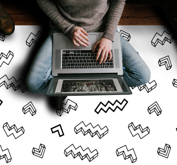 Tapete em vinil infantil padrões angulares ousados - TenStickers